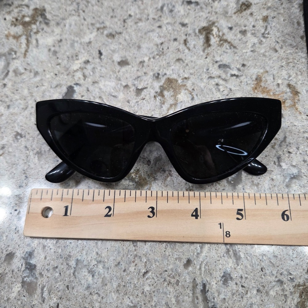 Dolce & Gabbana Black Cat Eye Sunglasses Gold DG Logo DG4362 - Picture 3 of 9